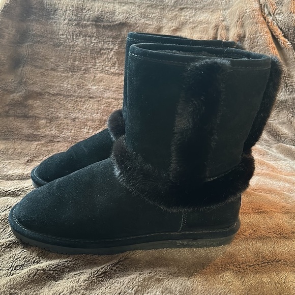 BEAR PAW Ashleigh Black Suede Slip on Boot Sz 10 - Picture 5 of 14